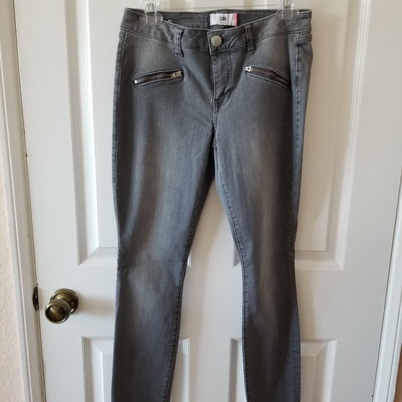 Cabi Gray Zip Skinny Jean - Size 6 - Picture 1 of 11